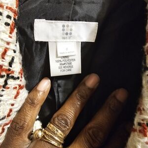 Apt. 9 Black and Red Textured Jacket